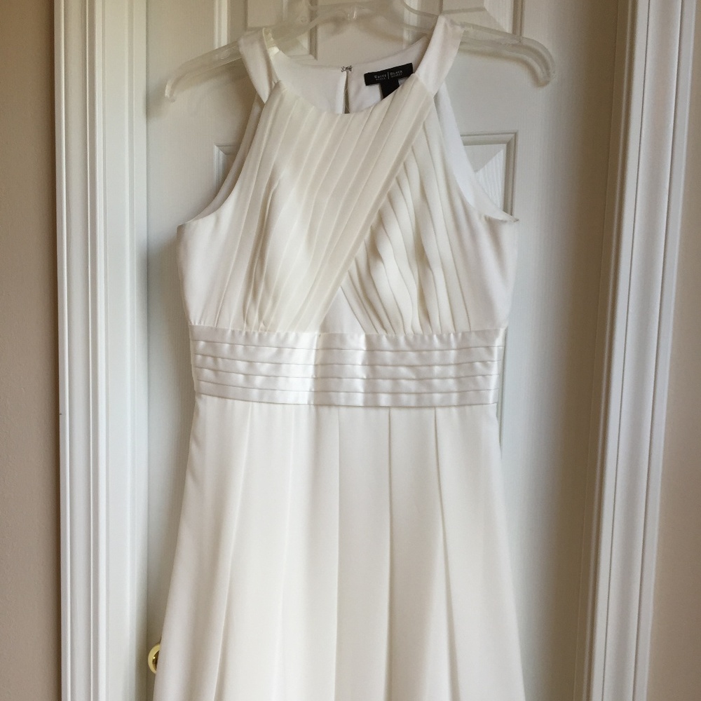 WHBM Cream Grecian Cocktail Dress